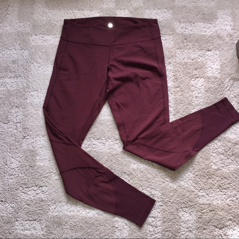 Lululemon leggings size 10 burgundy